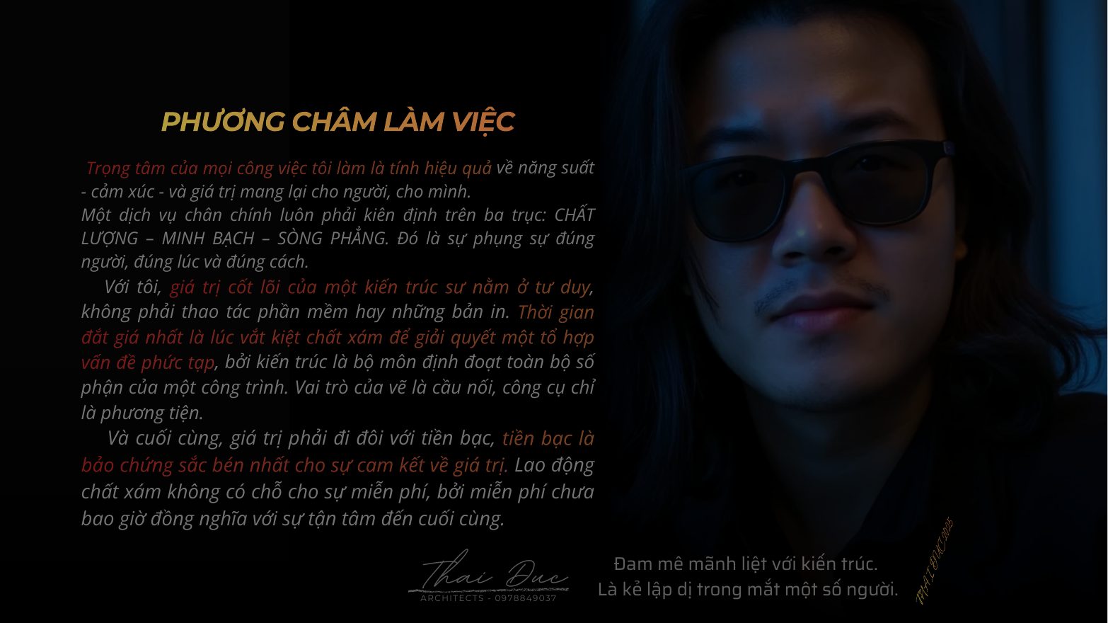 Phương pháp làm việc của KTS Thái Đức